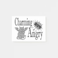 Charming mais en colère petit chat diable drôle ci
