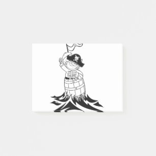 Post-it® Chat Barrel Mer Les Vagues Pirate Drapeau Voyage