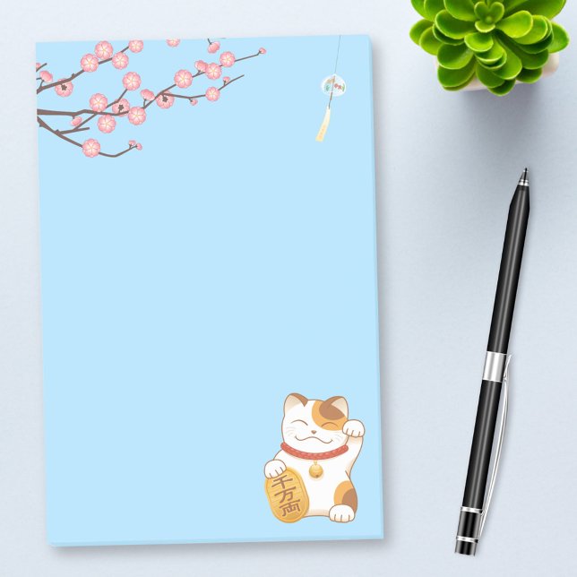 Post-it® Chat Calico Lucky Japonais, Maneki Neko (Créateur téléchargé)