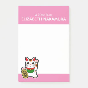 Post-it® Chat chanceux japonais "Maneki Neko"