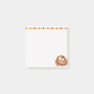 Post-it® Chat couché aquarelle