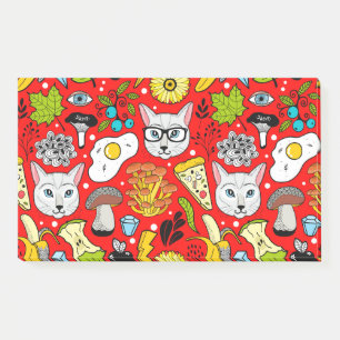 Post-it® Chat et oeuf sur le rouge