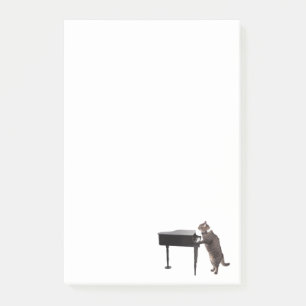 Post-it® Chat jouant le piano