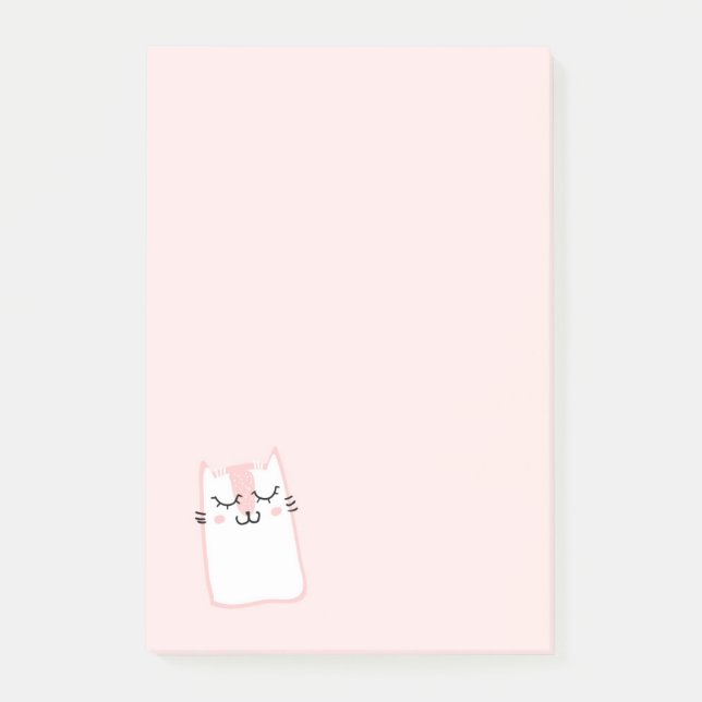 Post-it® Chat Kitty Dormant rose (Devant)