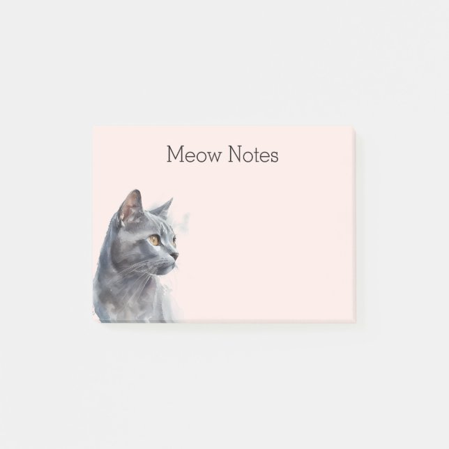 Post-it® Chat Kitty Gris Vive (Devant)