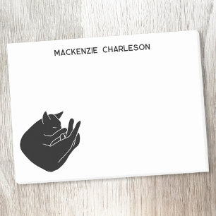 Post-it® Chat Noir Dormant Nom Personnalisé