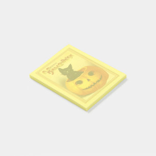 Post-it® Chat noir Halloween citrouille adorable vintage