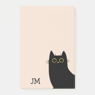Post-it® Chat noir mignon dans le style Mid Century
