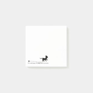 Post-it® Chat noir mignon, Fil et Citation drôle