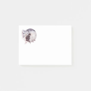 Post-it® Chat noir par une Pleine lune magique