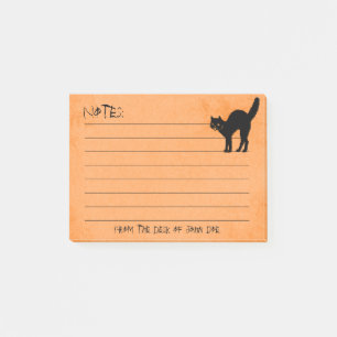 Post-it® Chat noir sur Halloween personnalisé Plaque de not