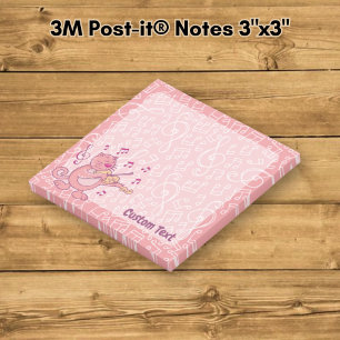 Post-it® Chat rose avec notes de violon