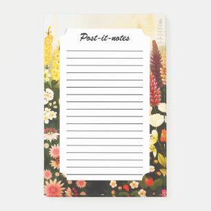 Post-it® Chat vintage Dans L'Aquarelle Du Jardin Fleurissan