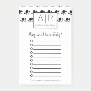 Post-it® Chats mignons monochromes noir et blanc
