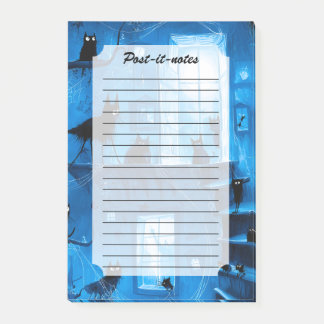 Post-it® Chats noirs gothiques fantaisistes d'Halloween eff