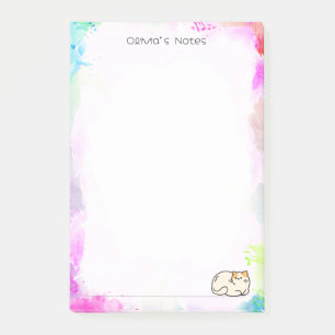 Post-it® Chatte chatte dégradé coloré Nom personnalisé