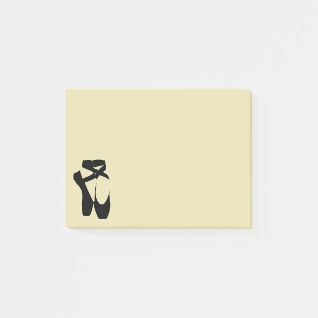 Post-it® Chaussures de Ballet Noir En Pointe (Devant)