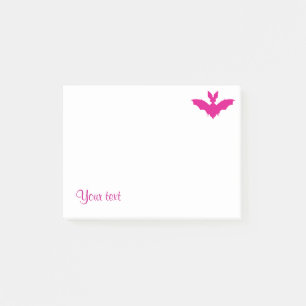 Post-it® Chauve-souris Rose Personnalisée Nom Goth Mignon