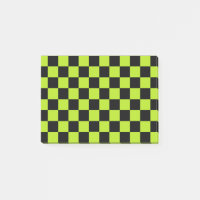 Checkered Lime Green and Black