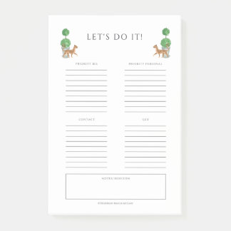 Post-it® Cheetah & topiya 4 x 6 To Do notes