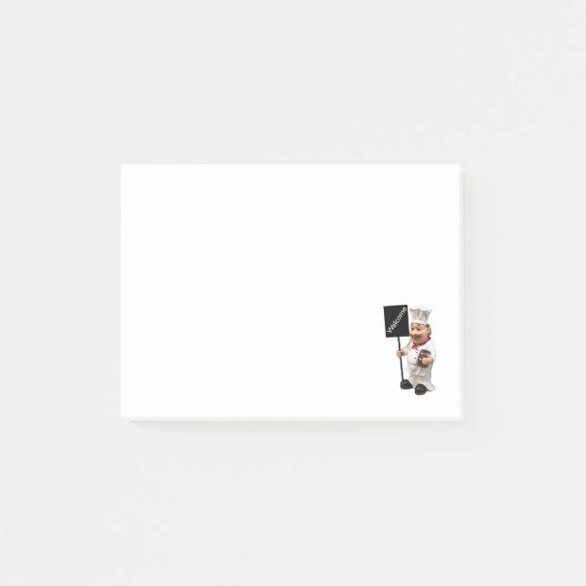 Post-it® Chef cuisinier - Carte de menu BIENVENUE (Devant)