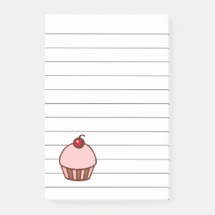 Post-it® Cherry Cupcake Kitchen Post It Notes Cadeau