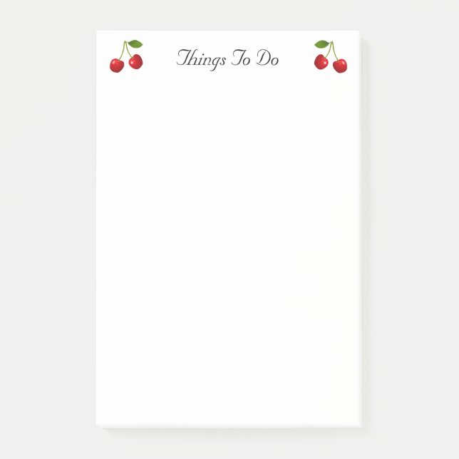 Post-it® Cherry Fruits Choses à faire Post-it Notes (Devant)