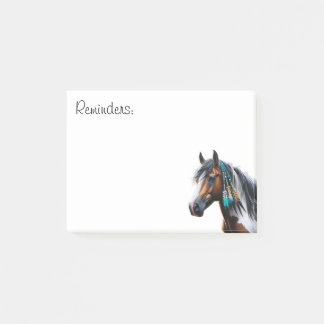 Post-it® Cheval de peinture avec perles autochtones