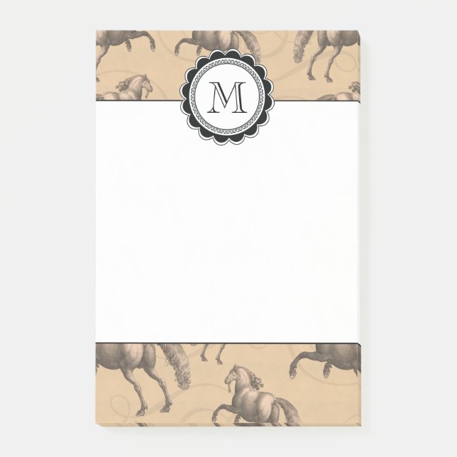 Post-it® Cheval espagnol galopant élégant (Devant)