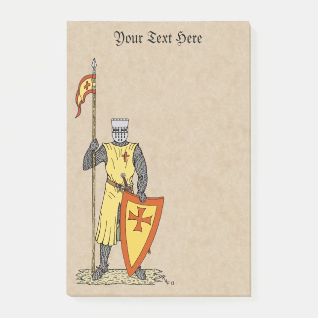Post-it® Chevalier médiéval Début du XIIIe siècle (Devant)
