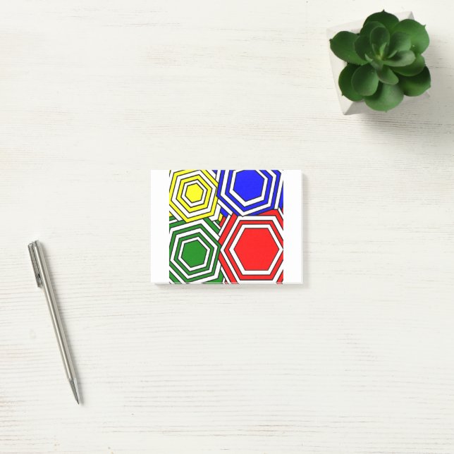 Post-it® Chevauchement d'hexagones (Bureau)