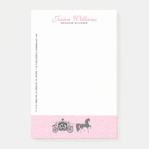 Post-it® Chevaux mariages et transport rose et blanc