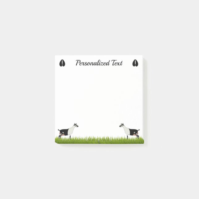 Post-it® Chèvre laitière blanche et noire personnalisée (Devant)