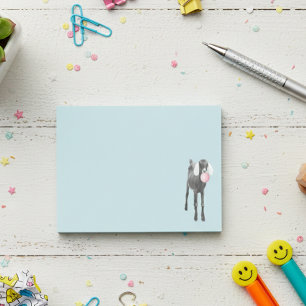 Post-it® Chèvre mignonne avec gomme à bulle rose