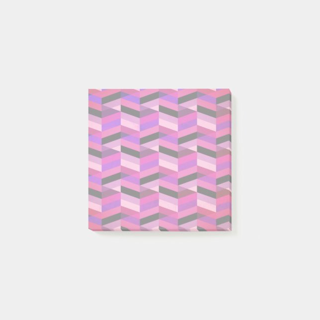 Post-it® Chevron Abstrait/Herringbone | Purples et violets (Devant)