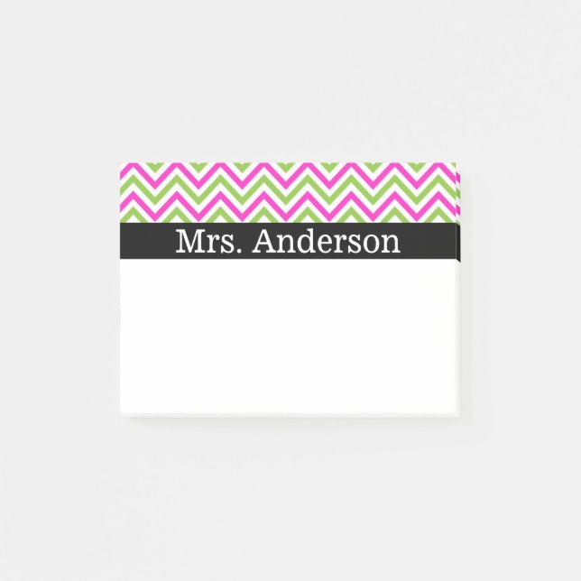 Post-it® Chevron coloré - Personnaliser (Devant)