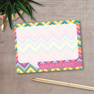 Post-it® Chevrons Colorés Talk Bubble Blanc Nom simple