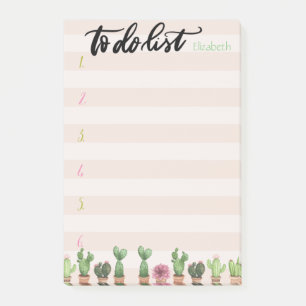 Post-it® Chic Aquarelle Cactus Bandes À Faire