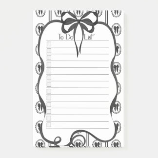 Post-it® Chic Black Bow To-Do List Large Notepad
