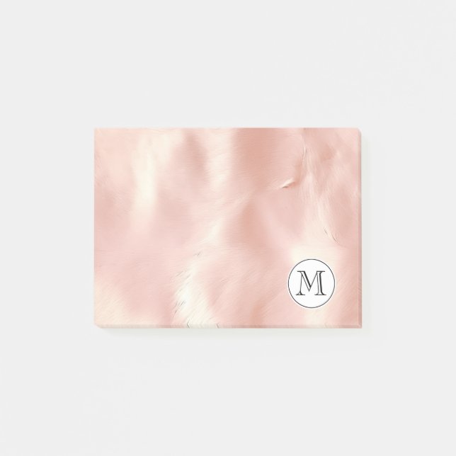 Post-it® Chic Blush Rose Cowgirl Monogramme (Devant)
