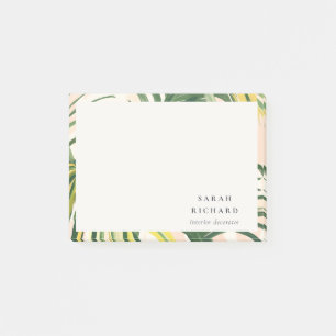 Post-it® Chic Boho Blush Green Tropical Palm Plage Feuille