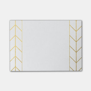 Post-it® Chic moderne d'arrière - plan blanc de Chevron