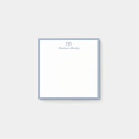 Chic Monogramme Typographie Décorative | Dusty Blu