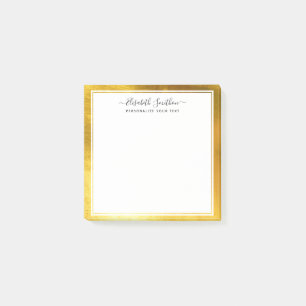 Post-it® Chic Simple Minimal Blanc Gold Papier à lettres pe