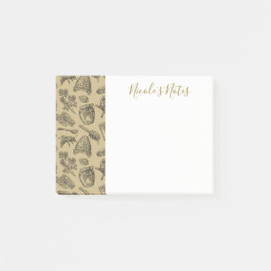 Post-it® Chic Vintage jaune d'or de l'abeille de miel