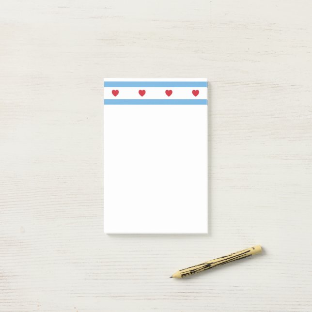 Post-it® Chicago Love | Notes | Grande (Sur un bureau)