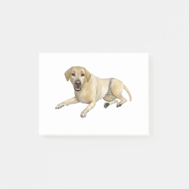 Post-it® Chien beige de Labrador se couchant (Devant)