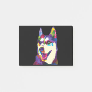 Post-it® Chien blanc coloré pop   style art présent