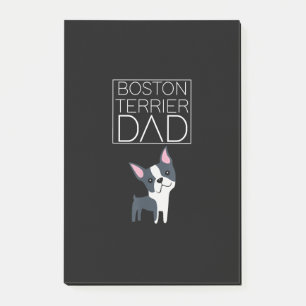 Post-it® Chien Boston Terrier Papa Mens J'Aime Cute Funny