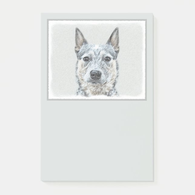 Post-it® Chien de bétail australien - Cute Original Dog Art (Devant)